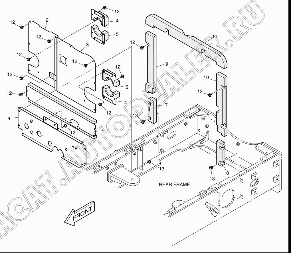 COVER;BAFFLE K1018980B для Doosan DL200