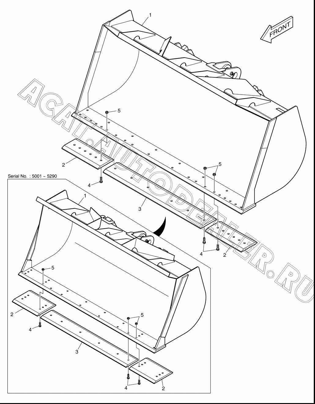 EDGE,CUTTING;SIDE 100902-00002 для Doosan DL200