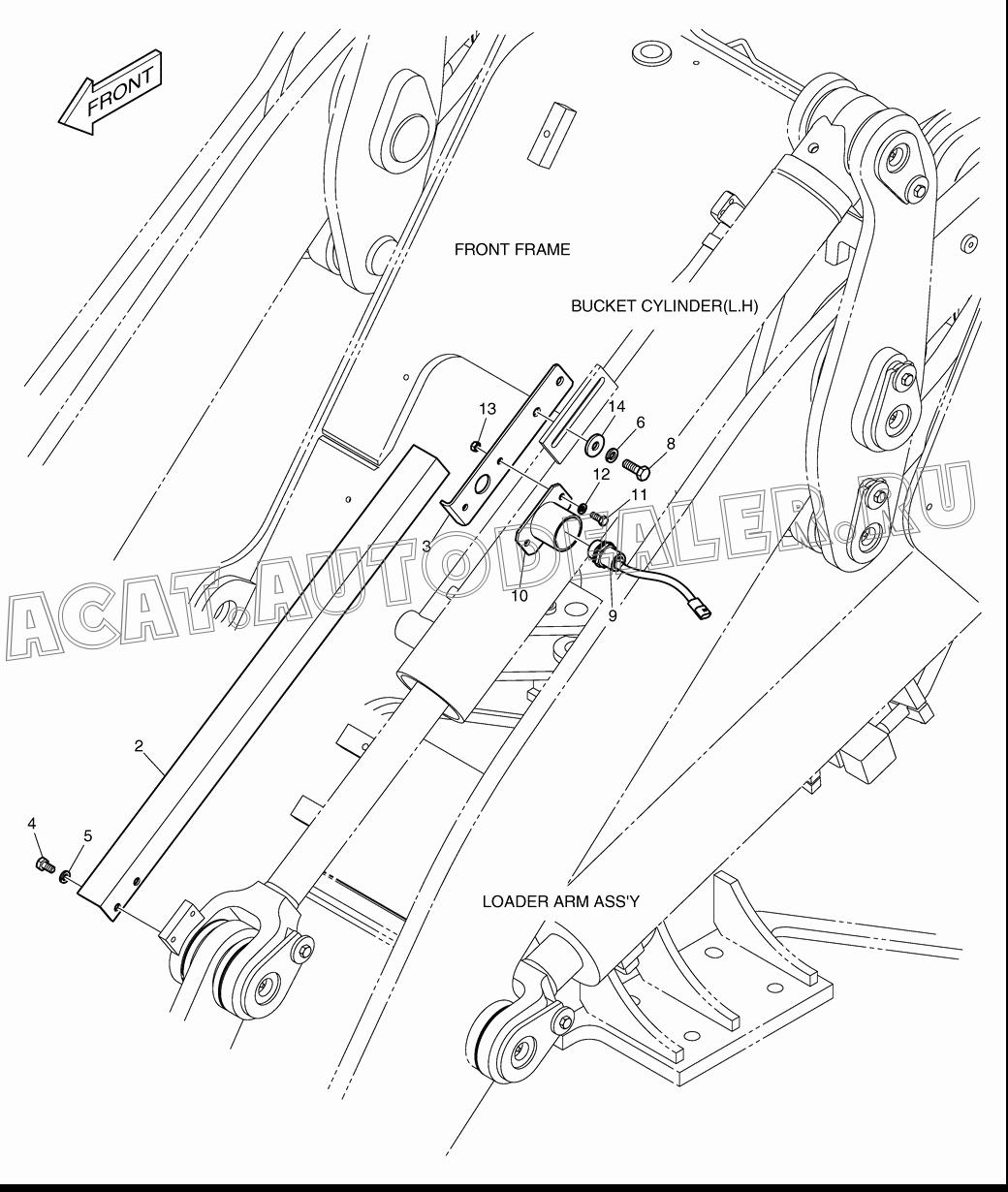 ANGLE K1025280 для Doosan DL200TC