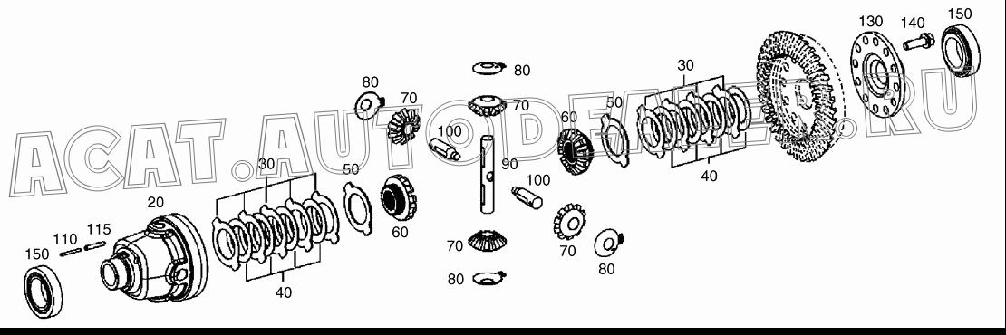 CASE;DIFFERENTIAL K9006058 для Doosan DL250