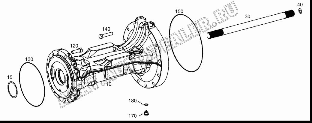 CASING;AXLE K9006044 для Doosan DL250