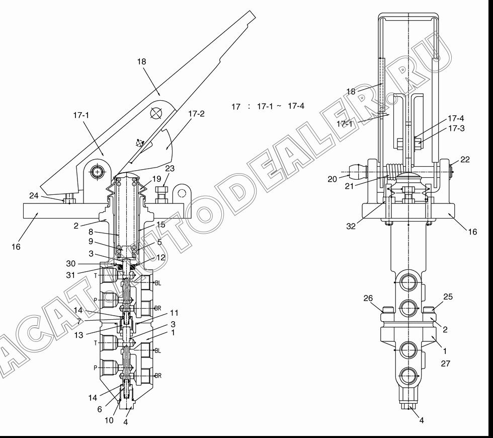 SPRING;TORSION 1.129-00009 для Doosan DL250