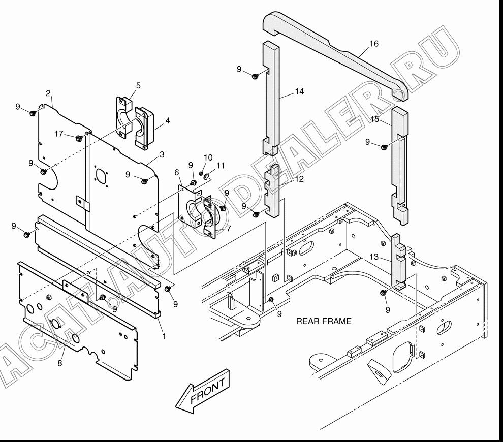 COVER;BAFFLE K1018490A для Doosan DL250