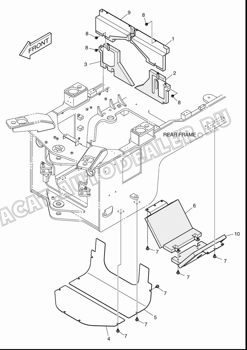 COVER;BAFFLE K1018567 для Doosan DL250