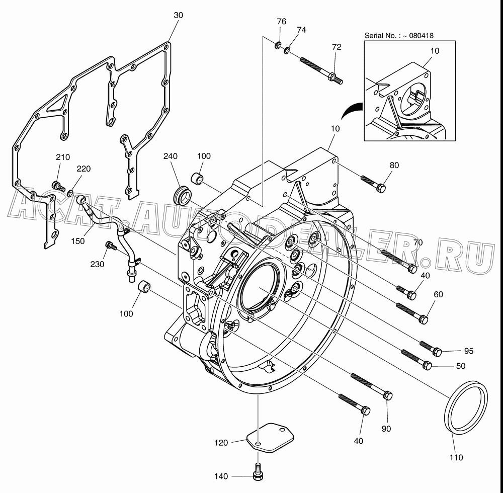 HOUSING,FLYWHEEL 65.01401-0261A для Doosan DL300