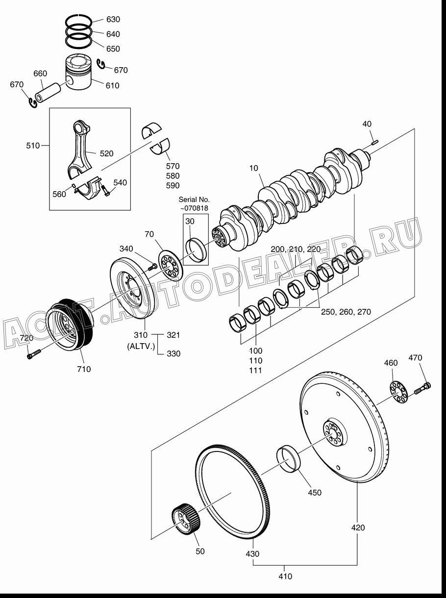 FLYWHEEL 65.02301-5145A для Doosan DL300