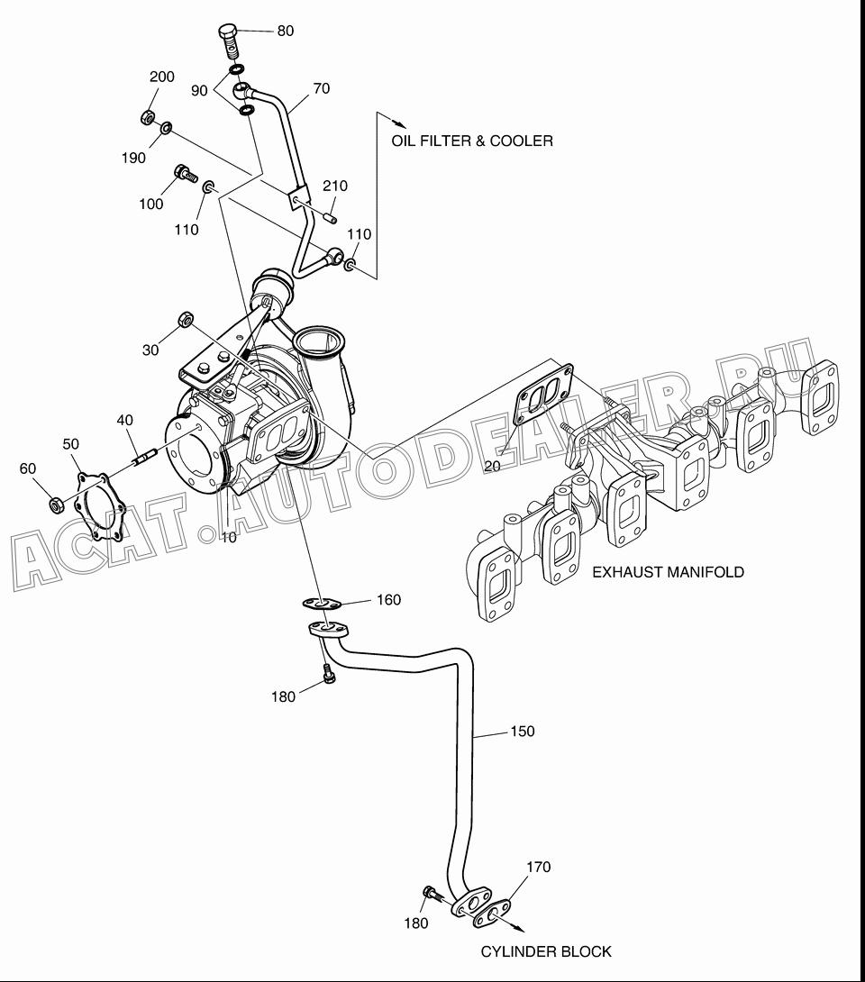 TURBO CHARGER ASS'Y 65.09100-7101 для Doosan DL300