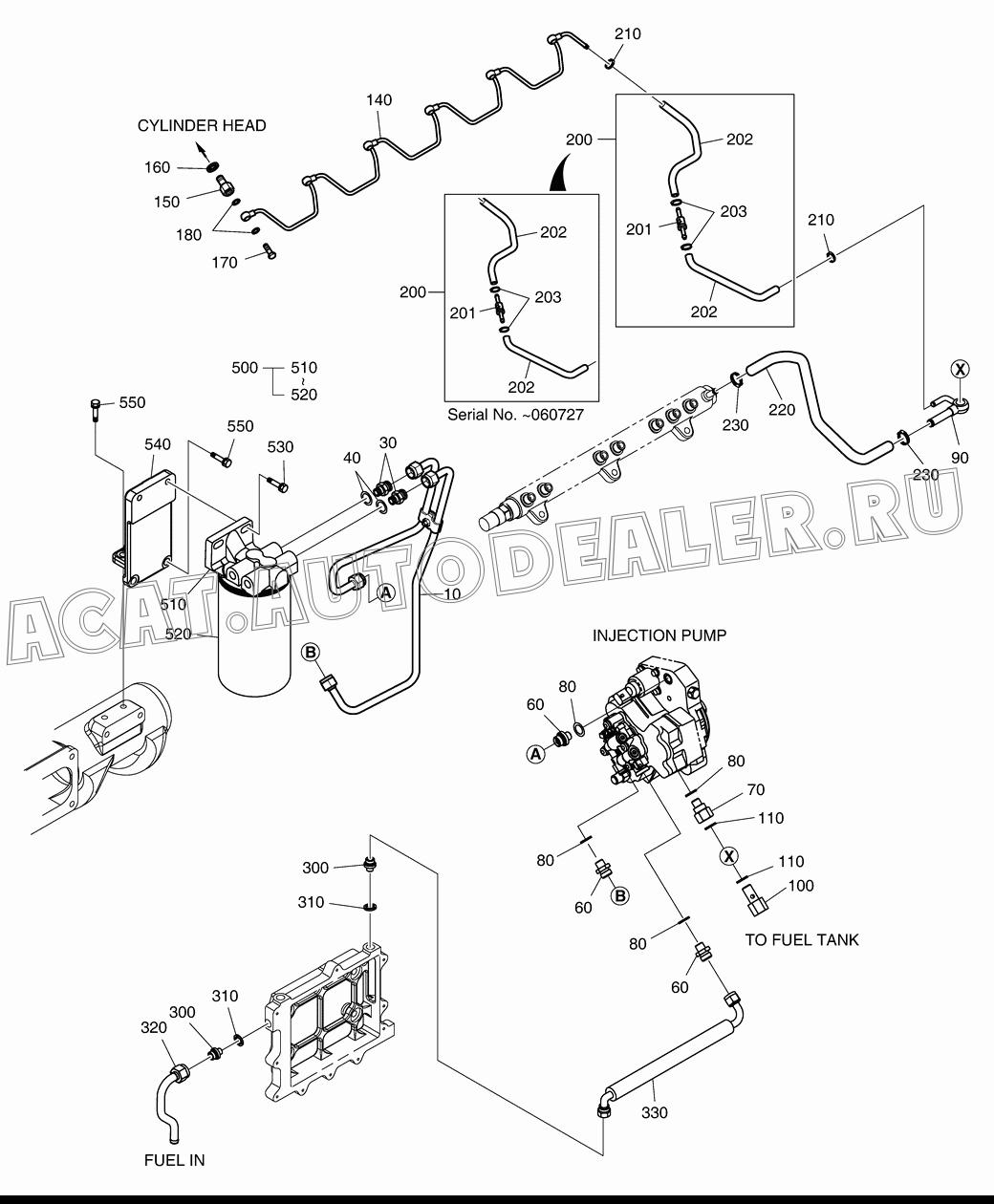 PIPE;FUEL 65.12301-6008 для Doosan DL300