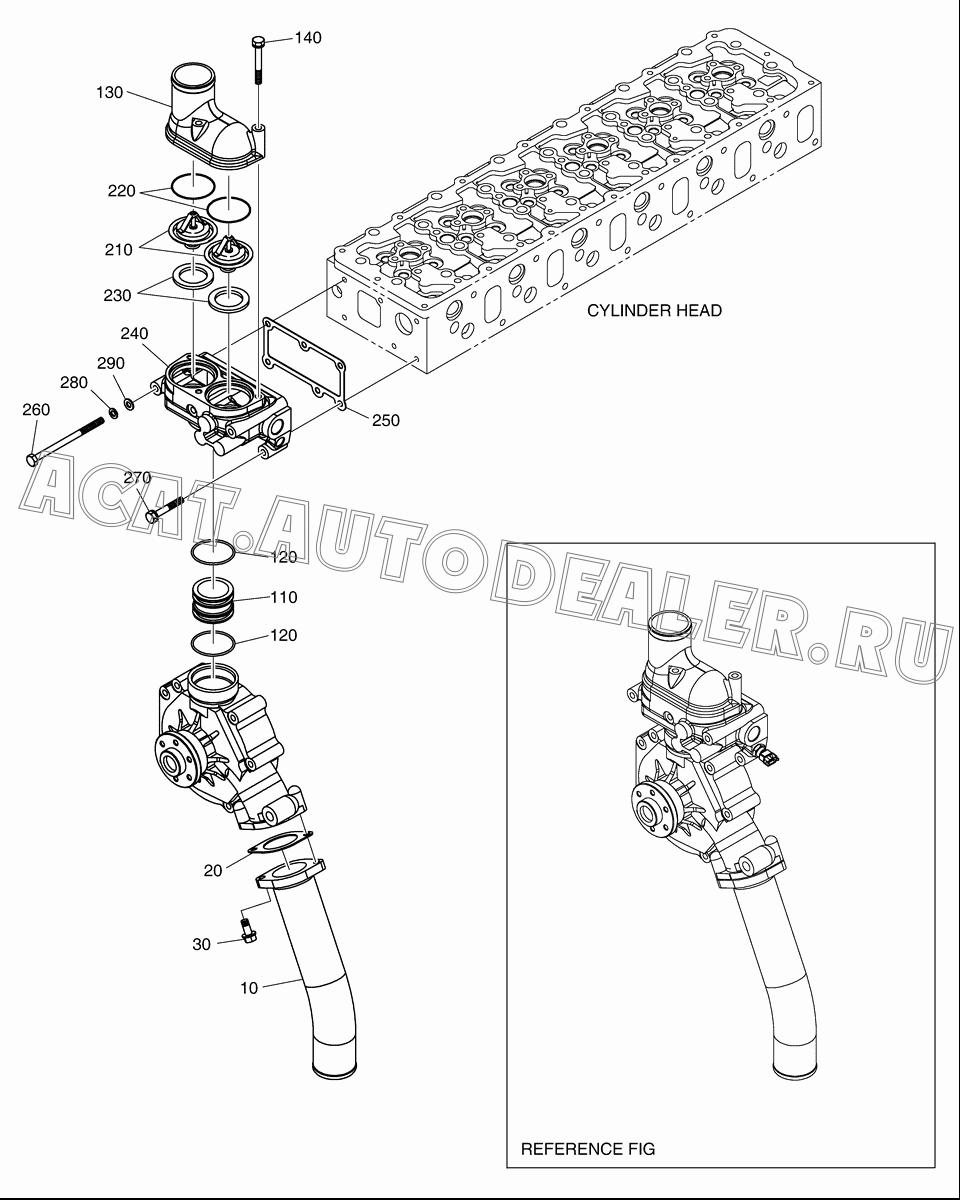 PIPE;COOLING WATER 65.06301-0255 для Doosan DL300