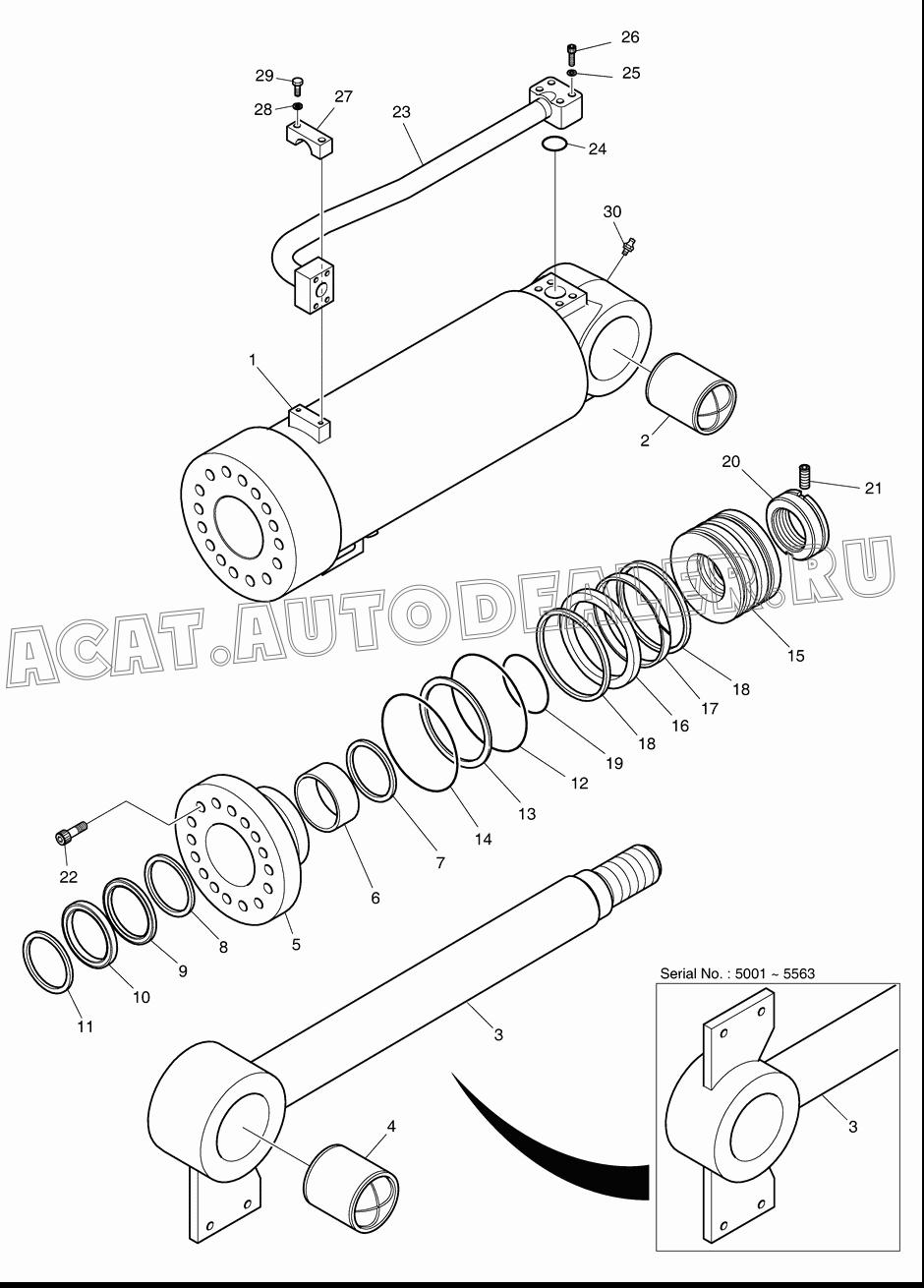 COVER;ROD K9002686 для Doosan DL300