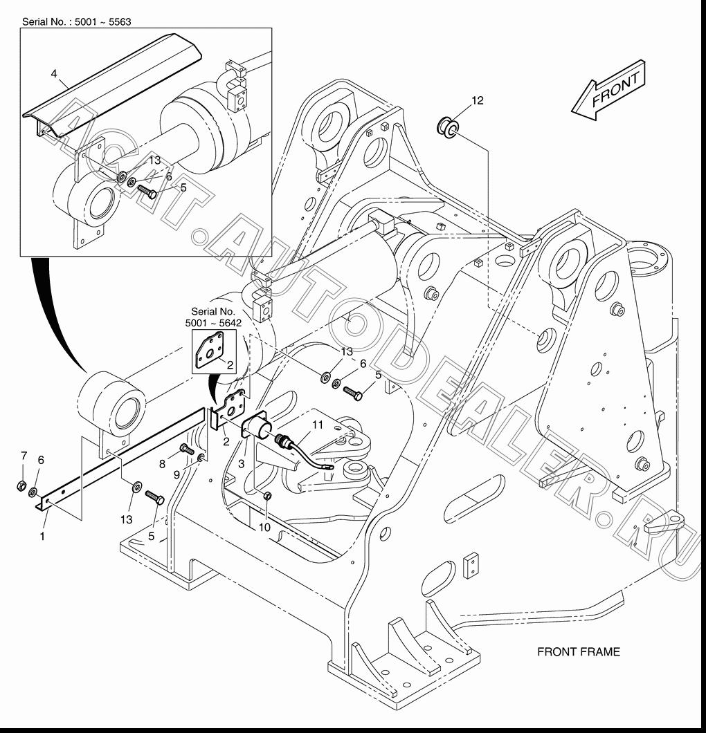 COVER В сборе;RETURN TO DIG 110508-00438 для Doosan DL300