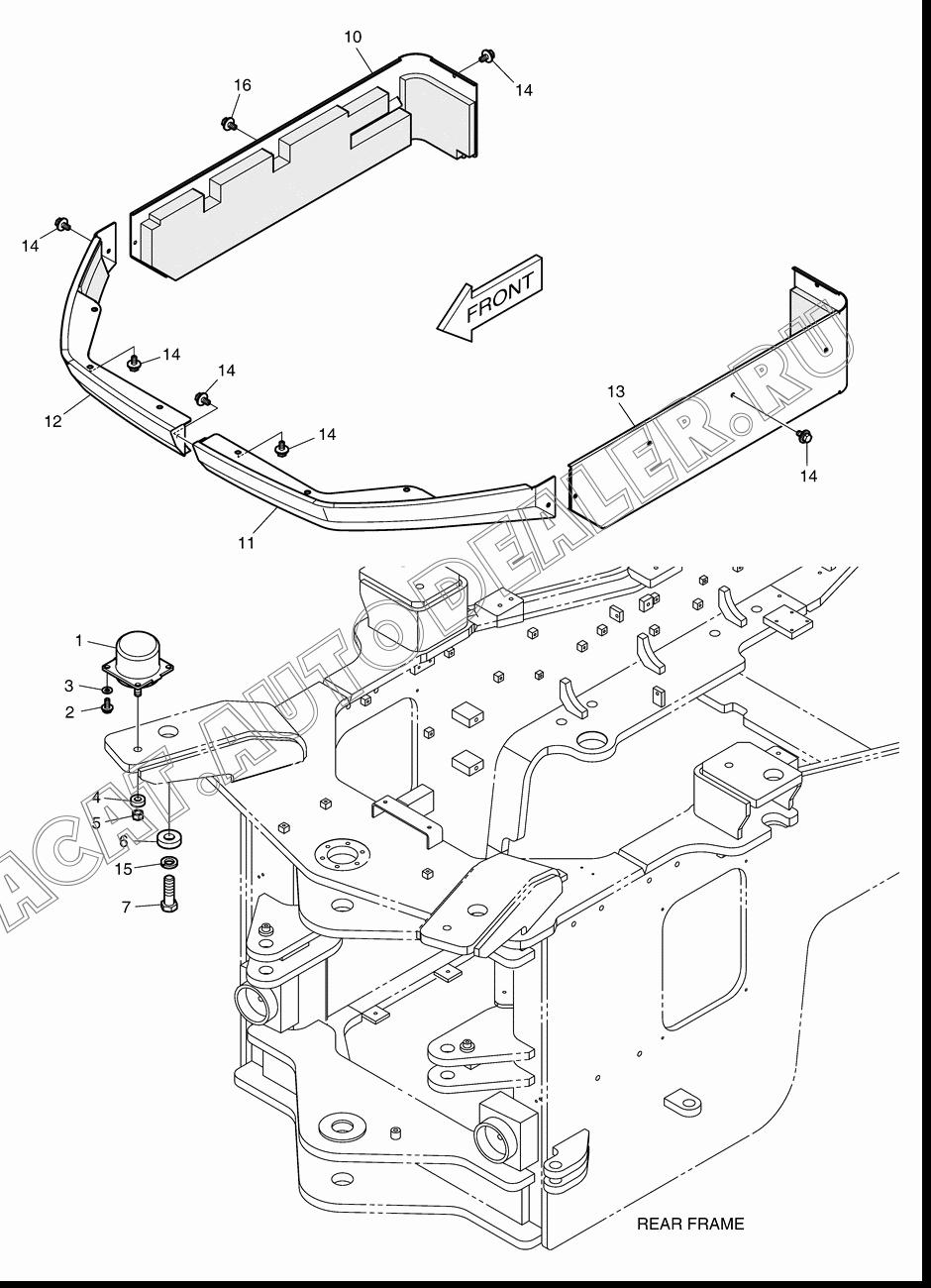 COVER,UNDER;RH 110513-00199 для Doosan DL300