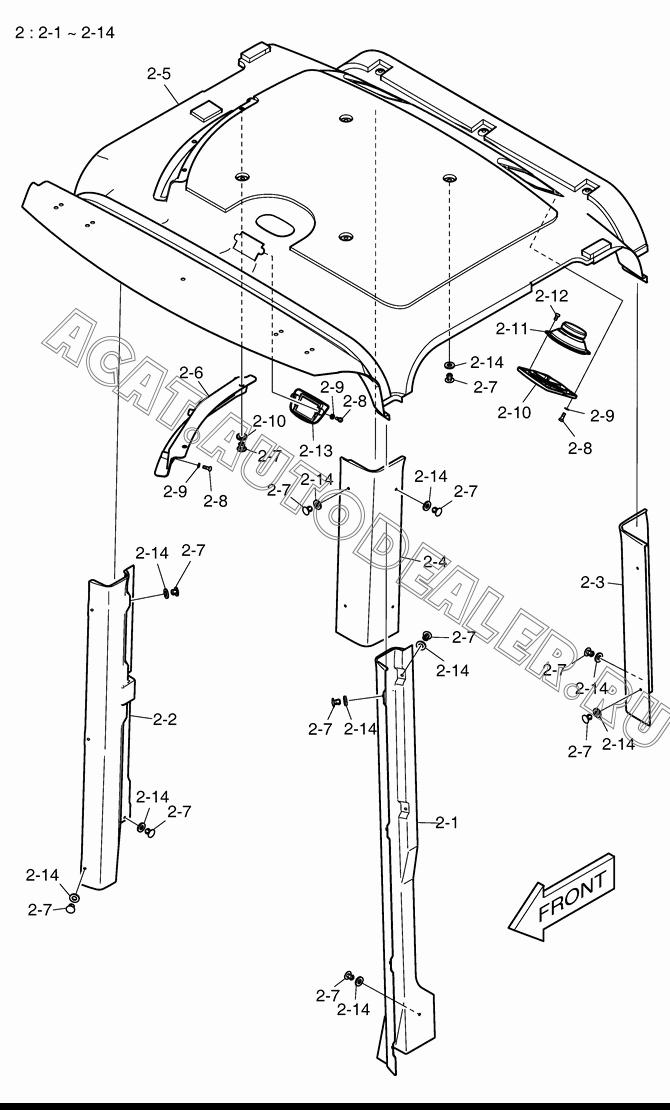 COVER;ROOF K1005954 для Doosan DL300