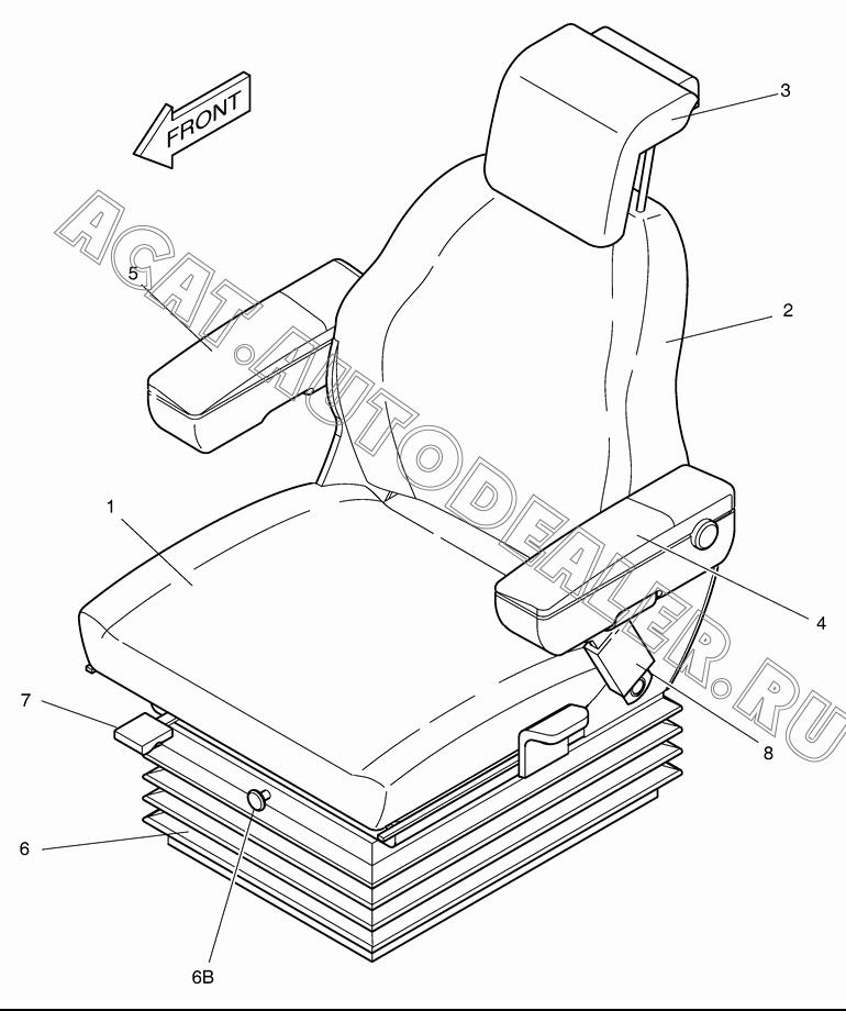 CUSHION;SEAT K9002004 для Doosan DL300