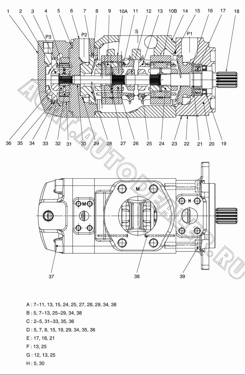 CART. & PLATE ASS'Y B25 CW 2.420-00024 для Doosan DL300