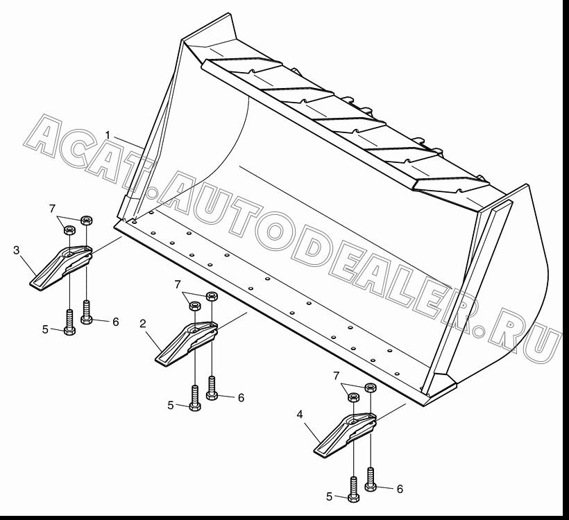 BUCKET;HEAVY DUTY-3.0? K1015338A для Doosan DL300