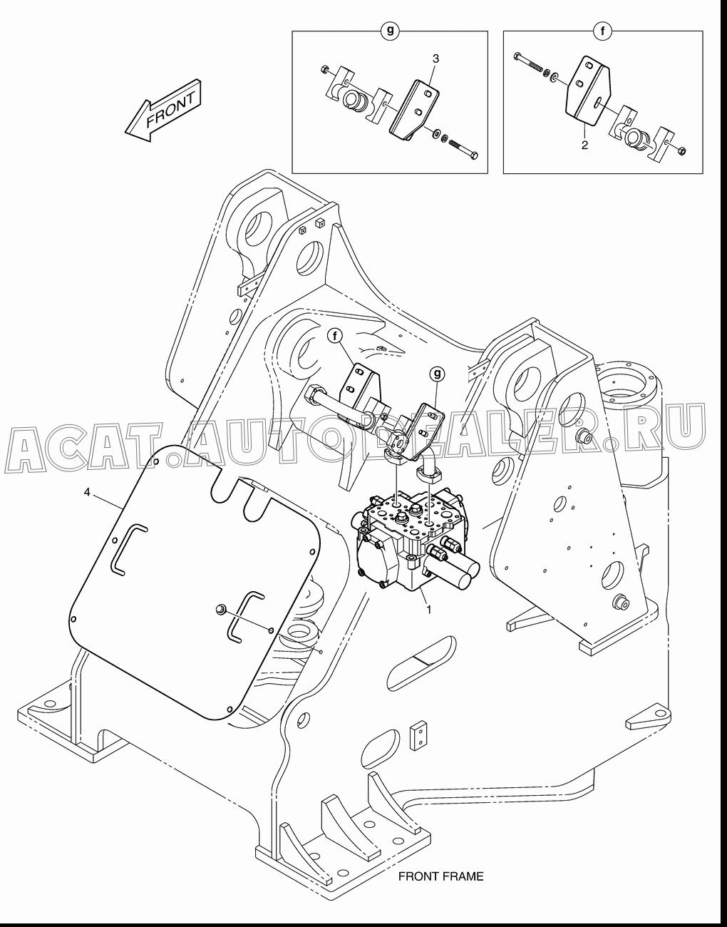 FRONT PIPING;2-SPOOL K1043194 для Doosan DL350