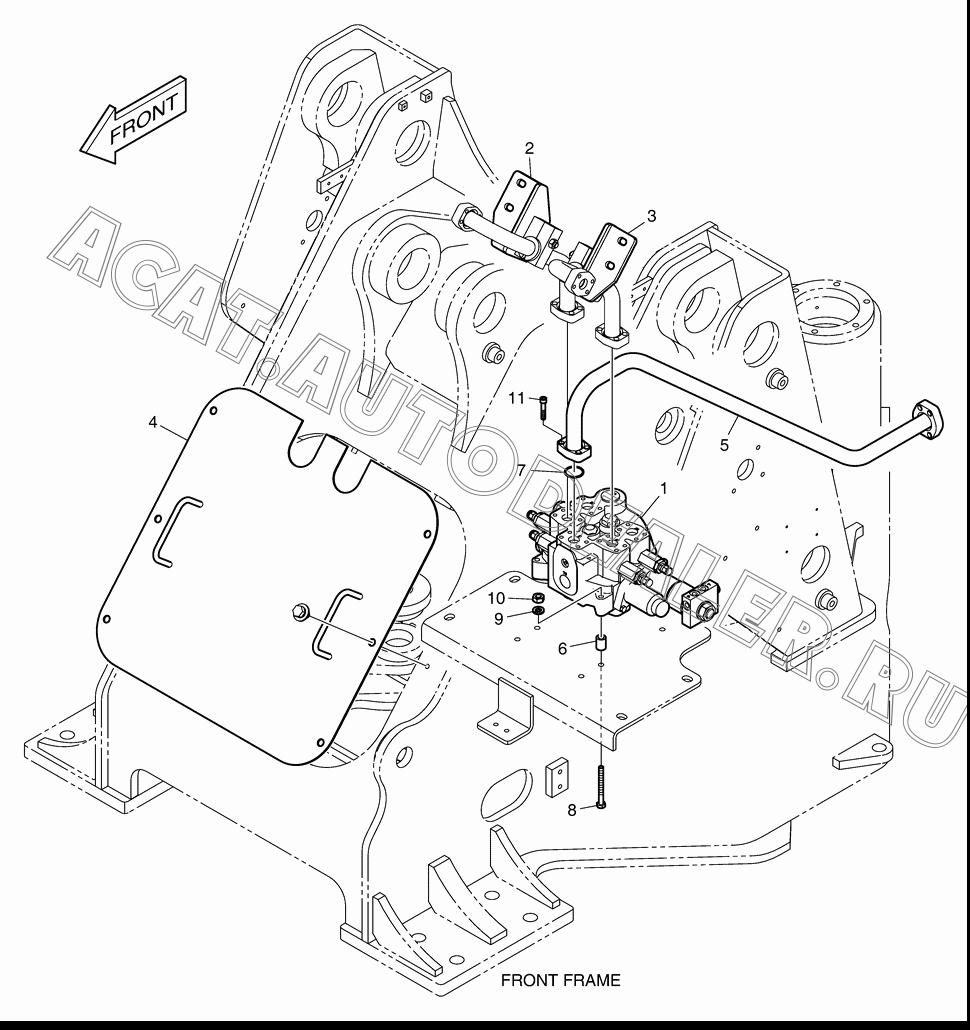 PIPE;PUMP(2 SPOOL) 420207-00430 для Doosan DL350