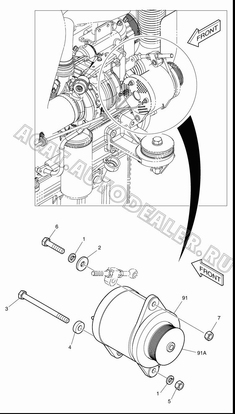 ALTENATOR MOUNTING K1042017 для Doosan DL350