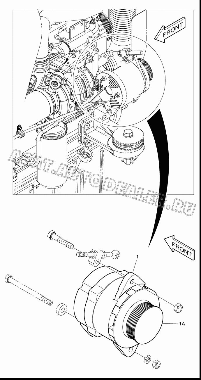 ELECTRIC;ALTENATOR(80A) K1042019 для Doosan DL350