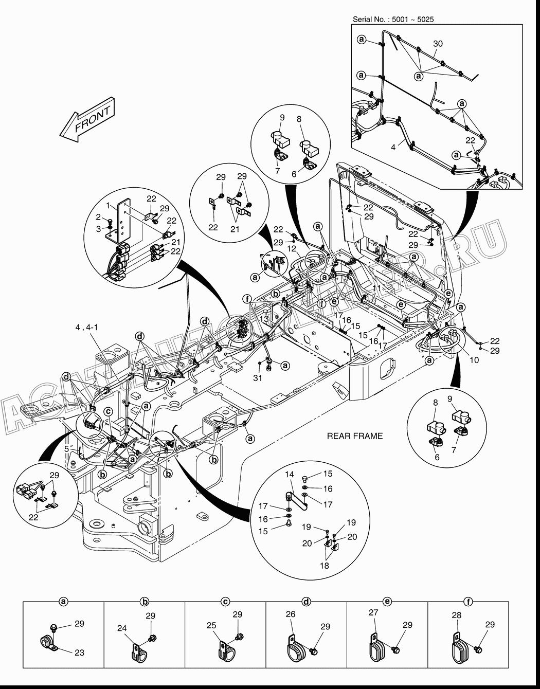 HARNESS,MAIN 310207-00193 для Doosan DL350