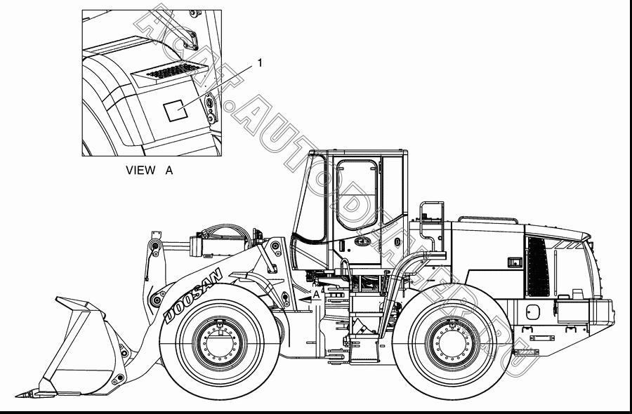 DECAL K1050055 для Doosan DL350