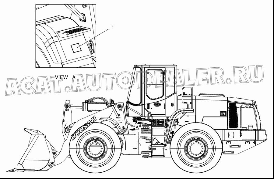 DECAL K1015567A для Doosan DL350