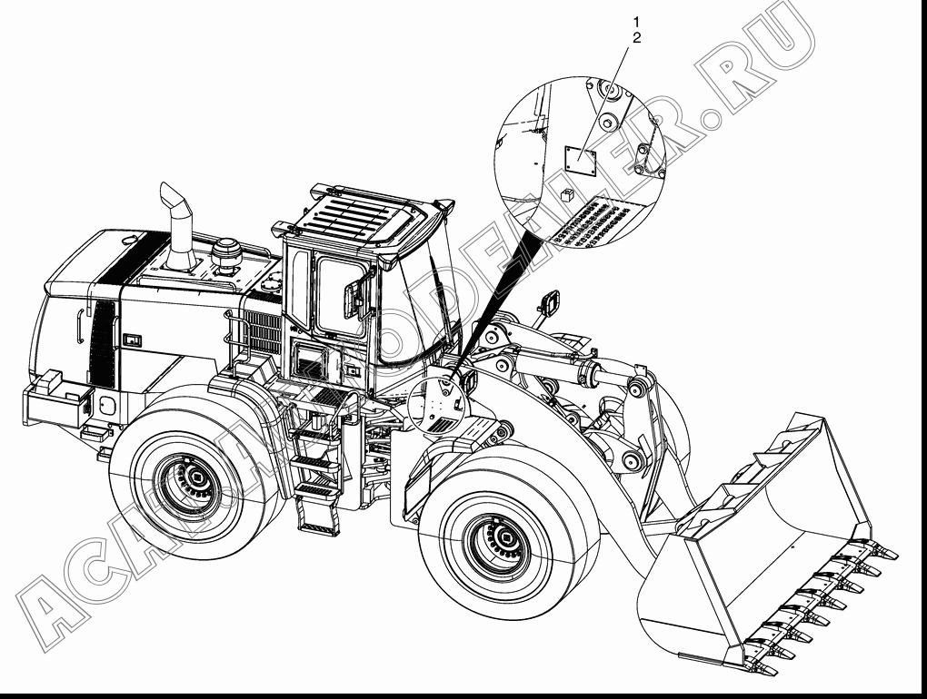 DECAL K1050049 для Doosan DL350