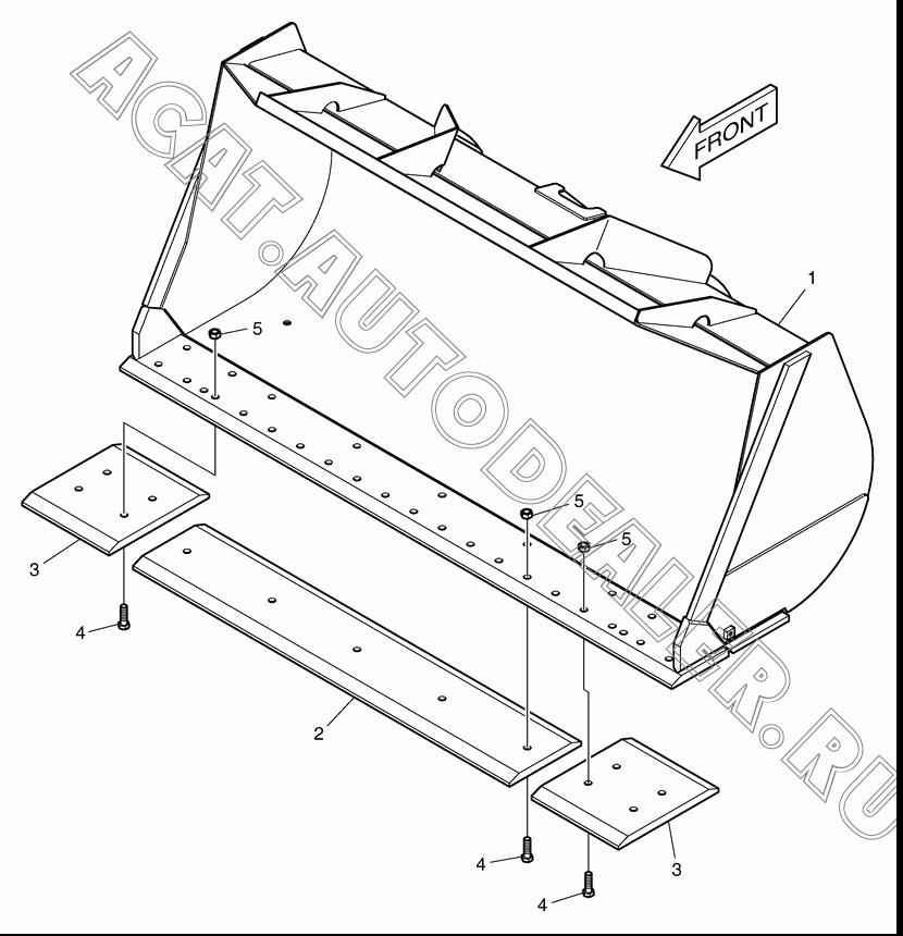 BUCKET В сборе;3.7M3 K1048783 для Doosan DL350