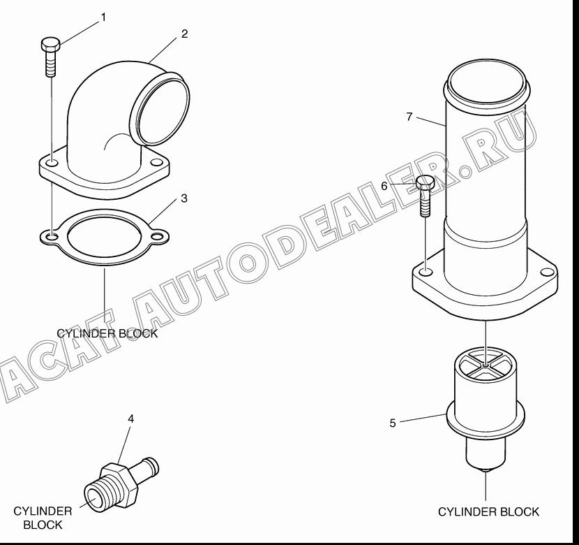 CONNECTION;WATER INLET K9002487 для Doosan DL400