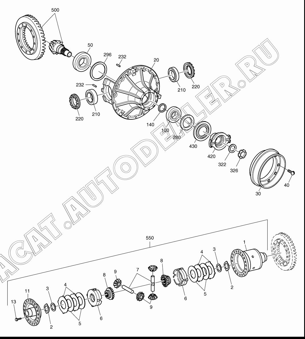 HOUSING;DIFF. K9000611 для Doosan DL400