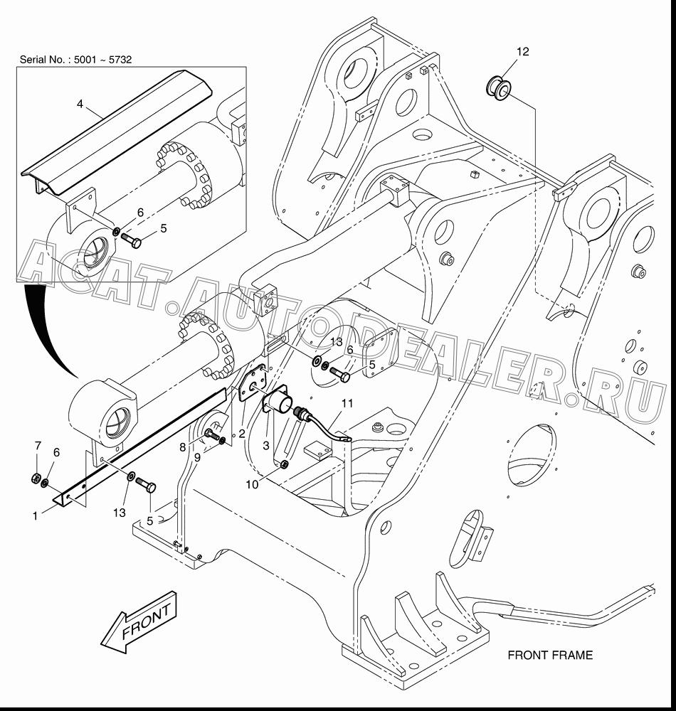 ANGLE K1004345 для Doosan DL400