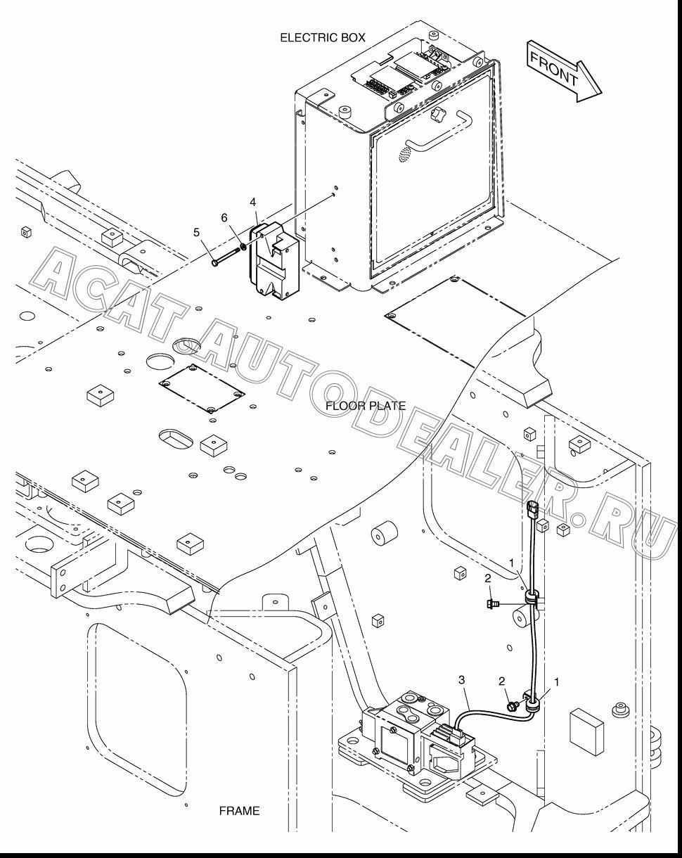 HARNESS;ELEC STEER JOINT K1044293 для Doosan DL400