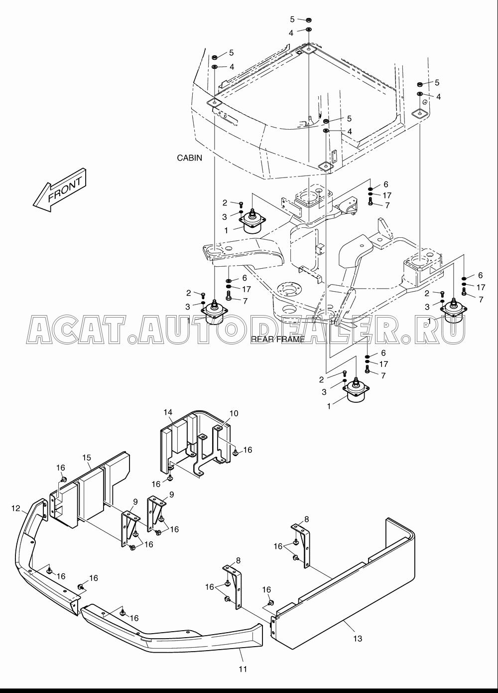 BRACKET K1007174 для Doosan DL400