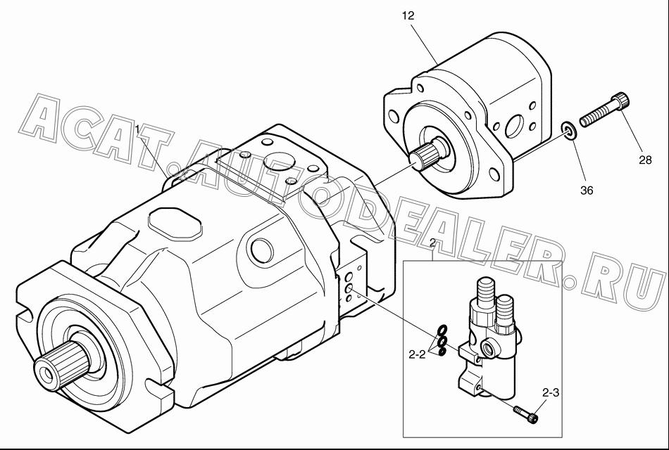 PISTON PUMP K9002216 для Doosan DL400