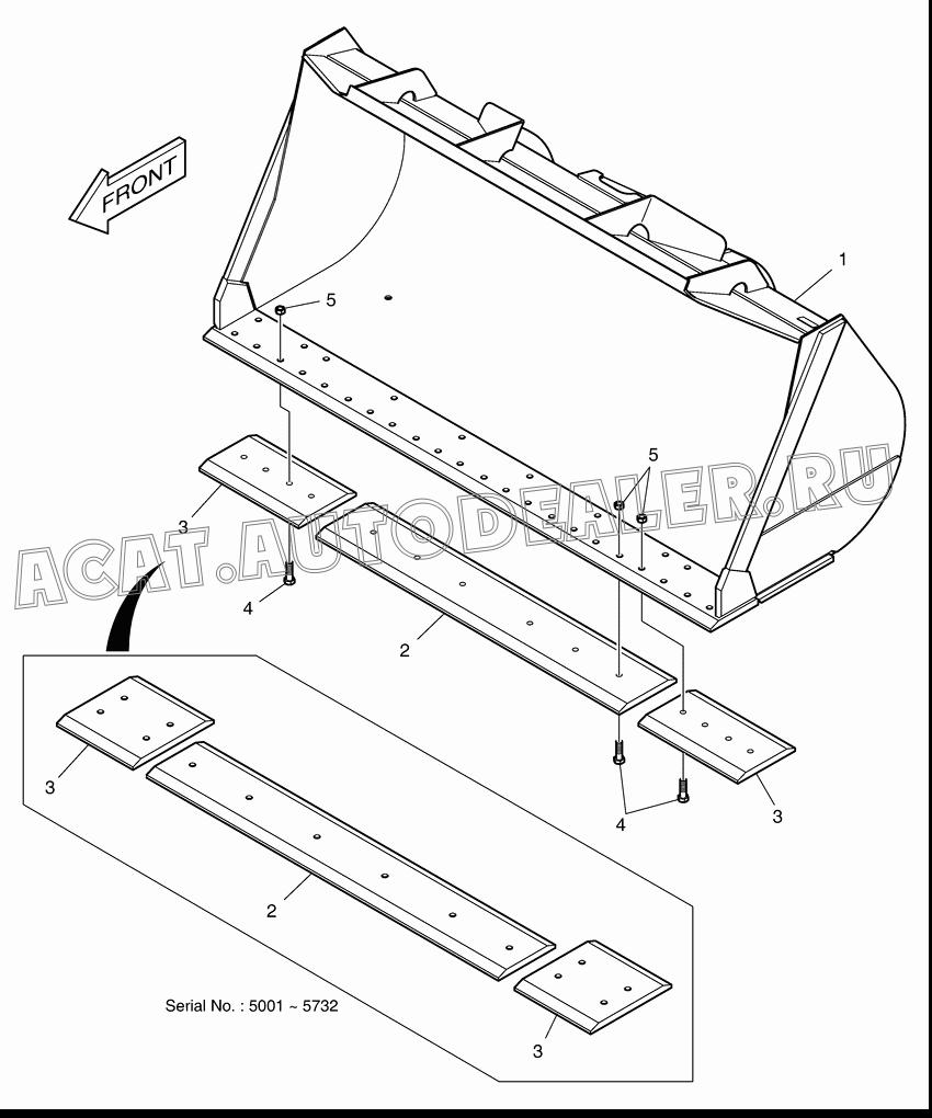 EDGE;CUTTING K1003661A для Doosan DL400