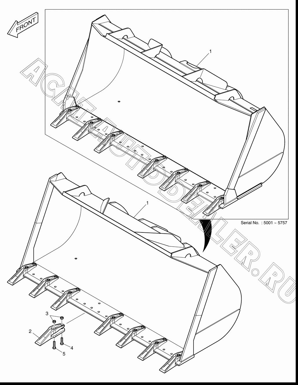 TOOTH 4713-1130E для Doosan DL400