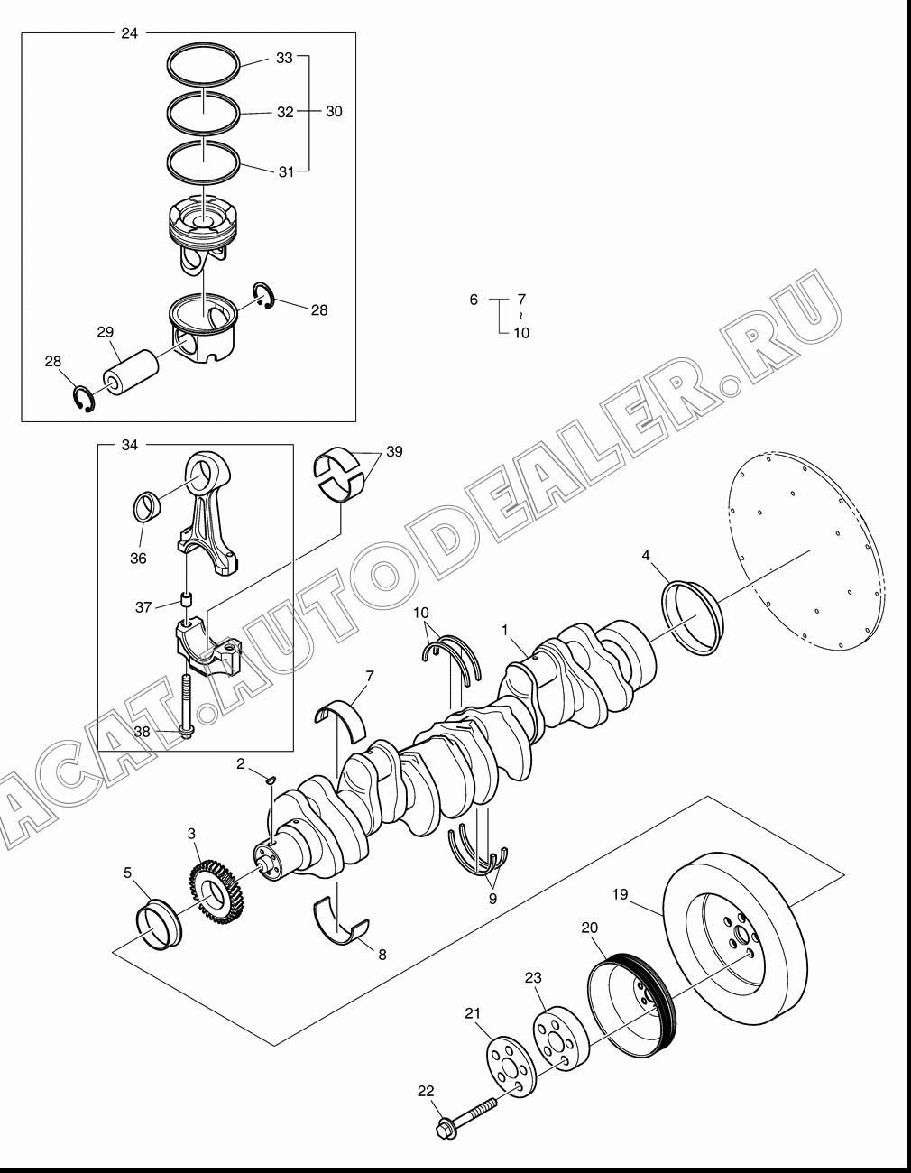 CRANKSHAFT K9003130 для Doosan DL420