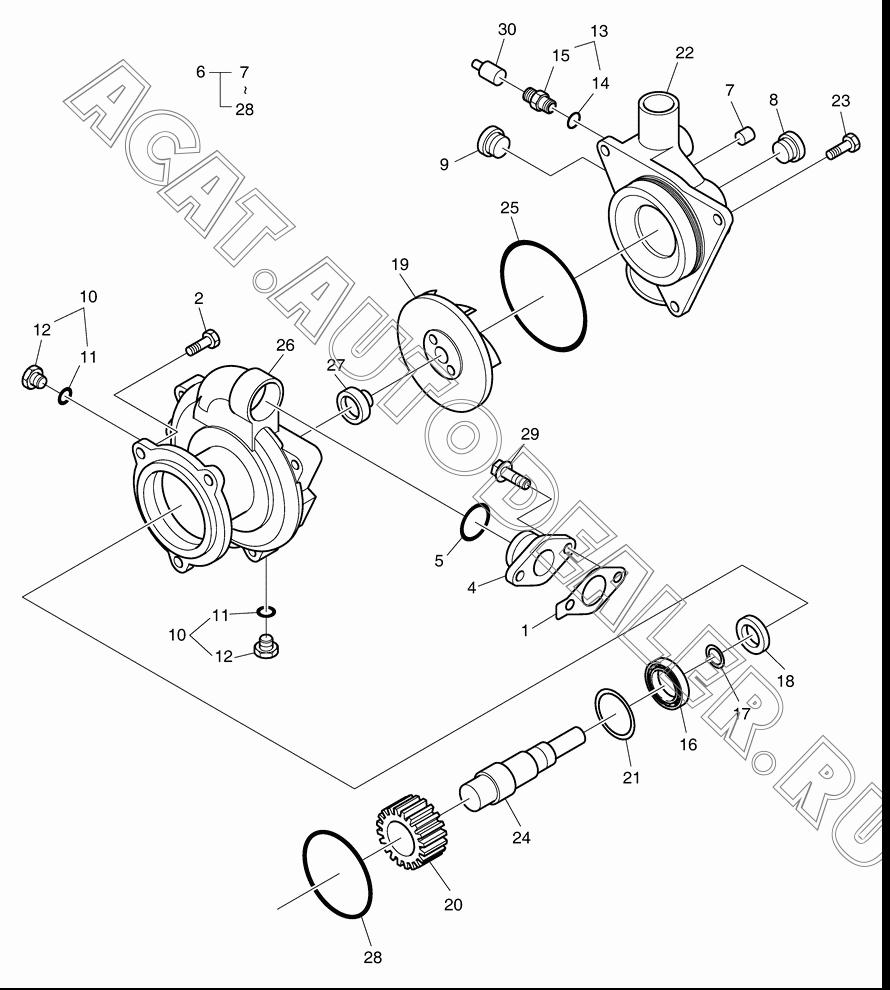 GASKET;CONNECTION K9003050 для Doosan DL420