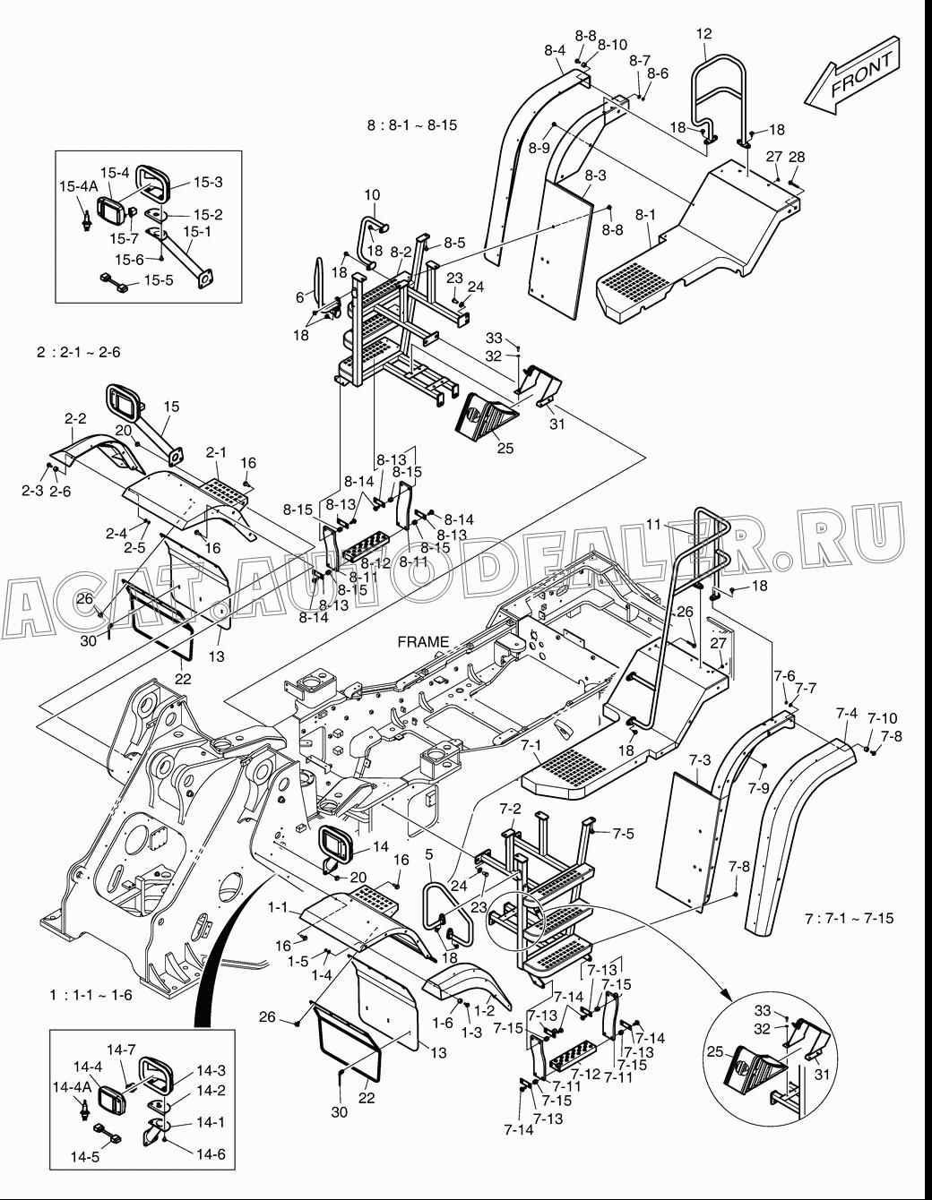 FENDER & LADDER В сборе(L.H) 180307-00166 для Doosan DL420