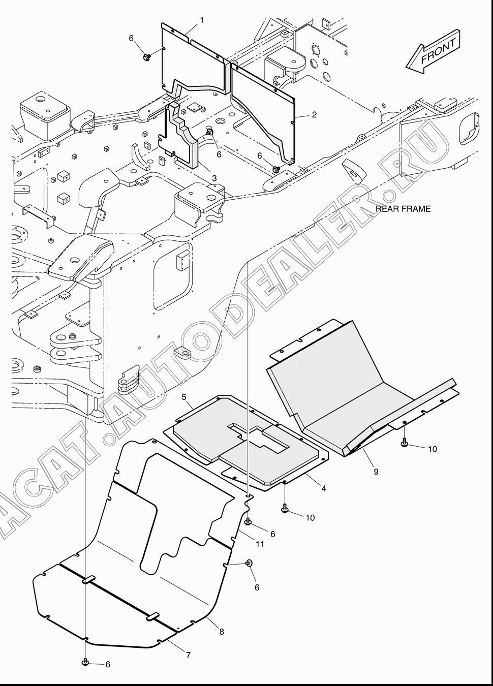 COVER,UNDER K1054550 для Doosan DL420