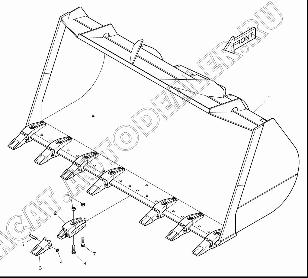 BUCKET;STD 230104-00022 для Doosan DL420