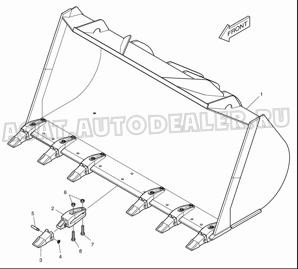 BUCKET;HOMOLOGATION 230104-00132 для Doosan DL420