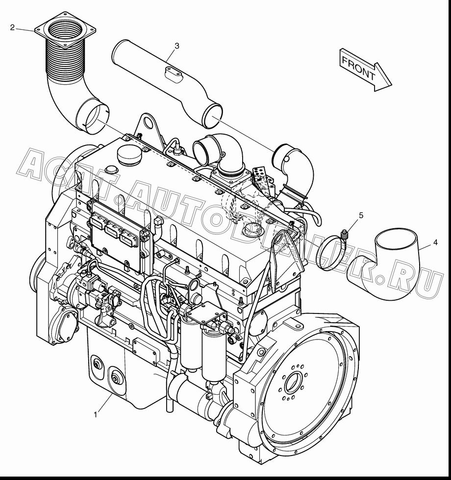 Двигатель ASS'Y K1026318E для Doosan DL450