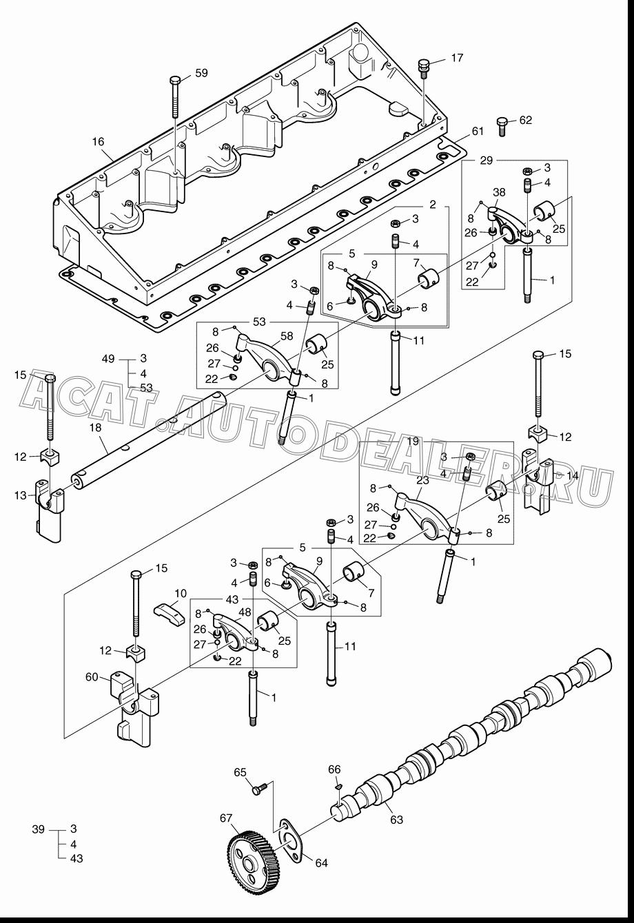 CAMSHAFT K9007344 для Doosan DL450