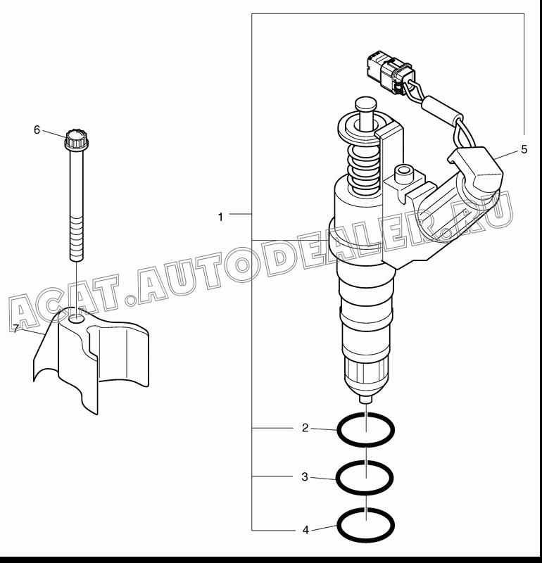 INJECTOR K9007352 для Doosan DL450