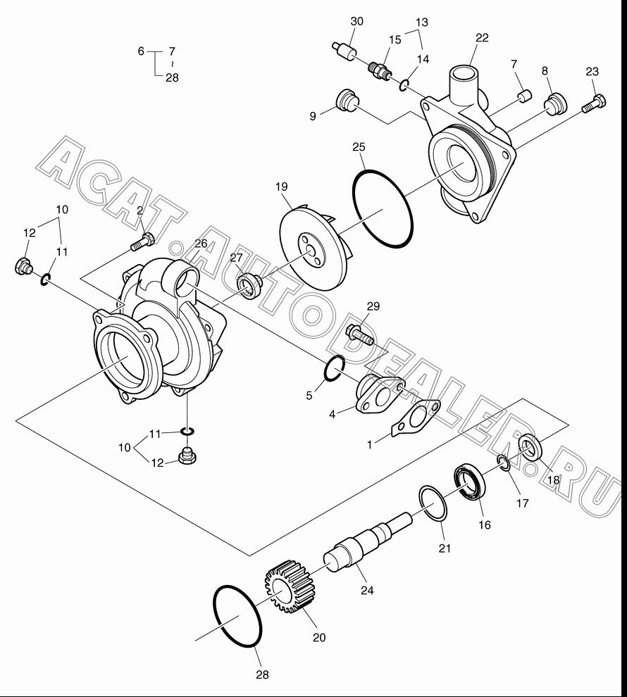 WATER PUMP ASS'Y K9003248 для Doosan DL450