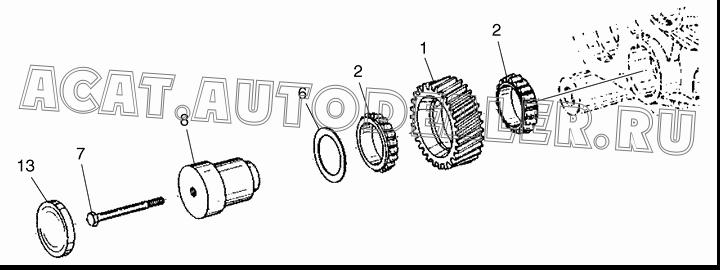 GEAR K9003474 для Doosan DL450