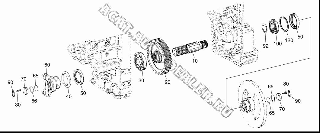 FLANGE;OUTPUT K9007290 для Doosan DL450