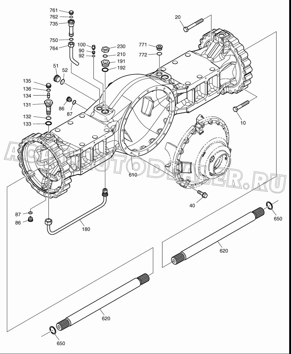 CASING;AXLE K9007288 для Doosan DL450